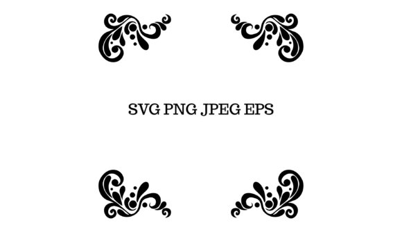 Download Elegant Frame with Corner Flourishes PNG - Frame Collection