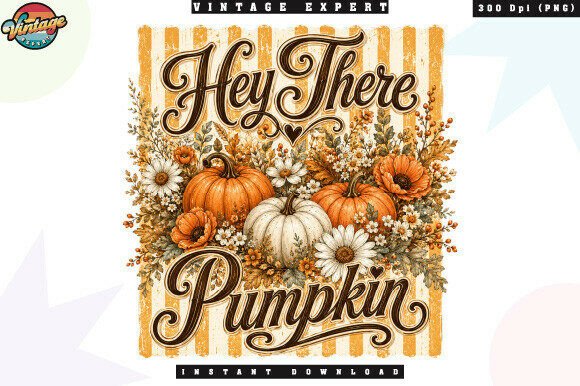 Download Vintage Autumn Pumpkin Bouquet PNG - Vintage Collection