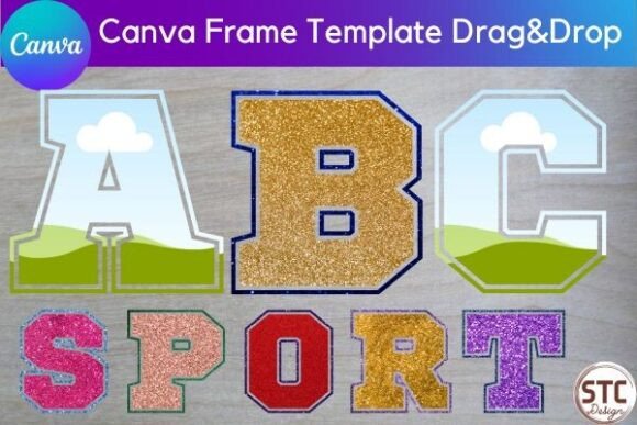 Download Sport Letter Canva Frame Template - Frame Collection