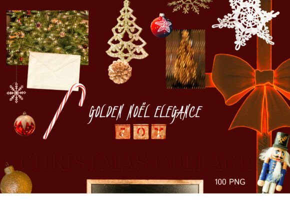 Download Golden Noël Elegance PNG Collection - Gold Collection