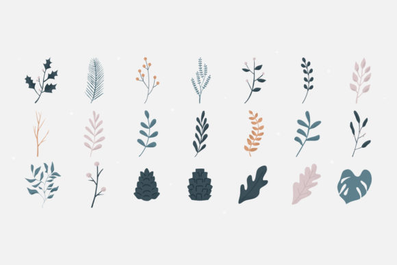 Download Winter Floral Decorative Foliage Flowers - Decor Collection