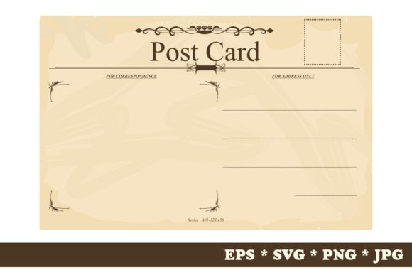 Download Vintage Postcard Reverse Template. - Vintage Collection
